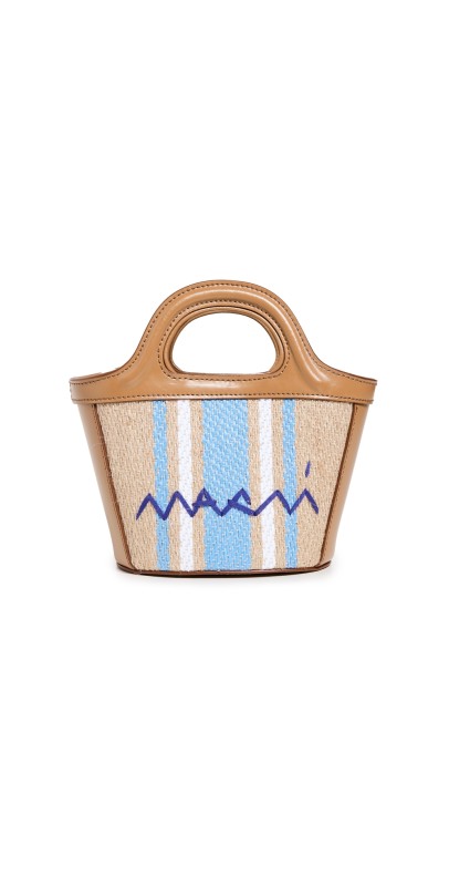 Marni Tropicalia Micro Tote Cigar/Opal/Lily Whit