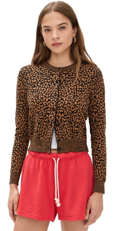 THE GREAT. The Tea Time Cardigan Leopard