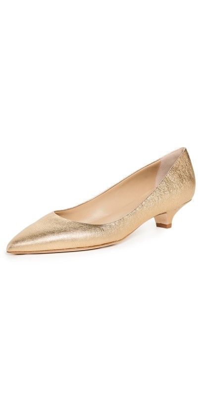 Jamie Haller The Kitty Point Heels Warm Gold