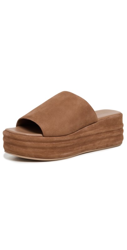 Free People Harbor Flatform Slides Tan