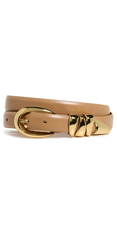 Madewell Triple Metal Keeper Belt Desert Camel
