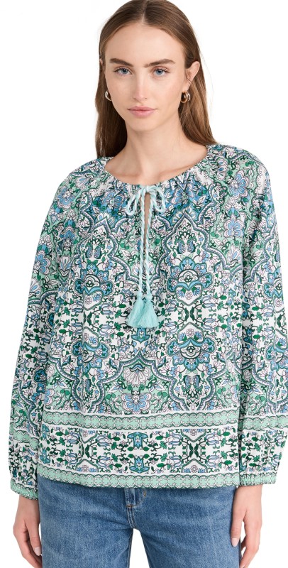 Shoshanna Kellen Top Mint/Blush Multi