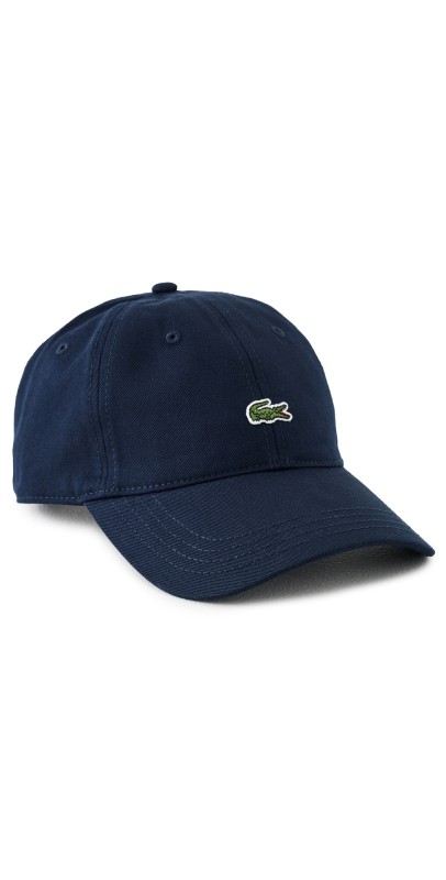 Lacoste Cotton Twill Front Logo Cap Navy Blu