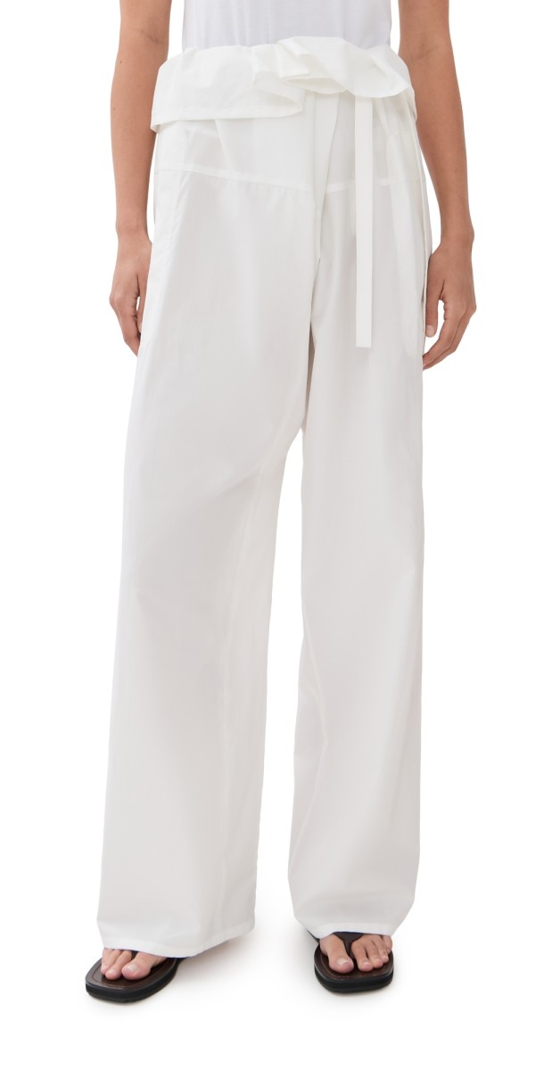 WARDROBE. NYC Fisherman Pants Off White