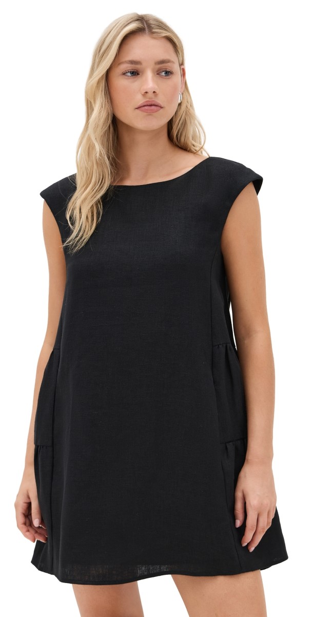 POSSE Matilda Shift Mini Dress Black