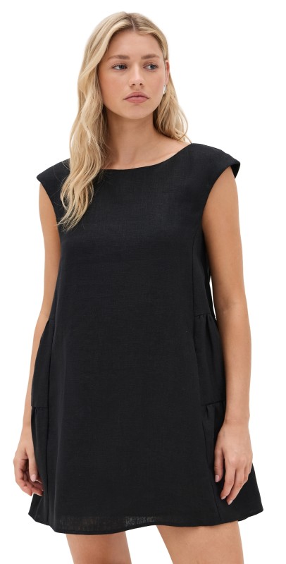POSSE Matilda Shift Mini Dress Black