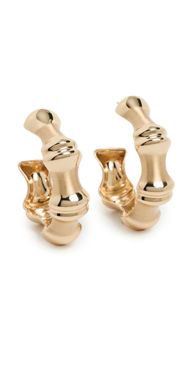 Cult Gaia Bambu Earrings Brushed Brass