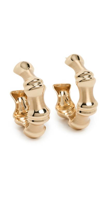 Cult Gaia Bambu Earrings Brushed Brass