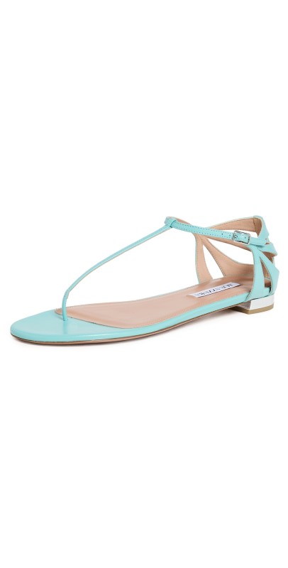 Aquazzura Frida Sandal Flats Light Aquamarine