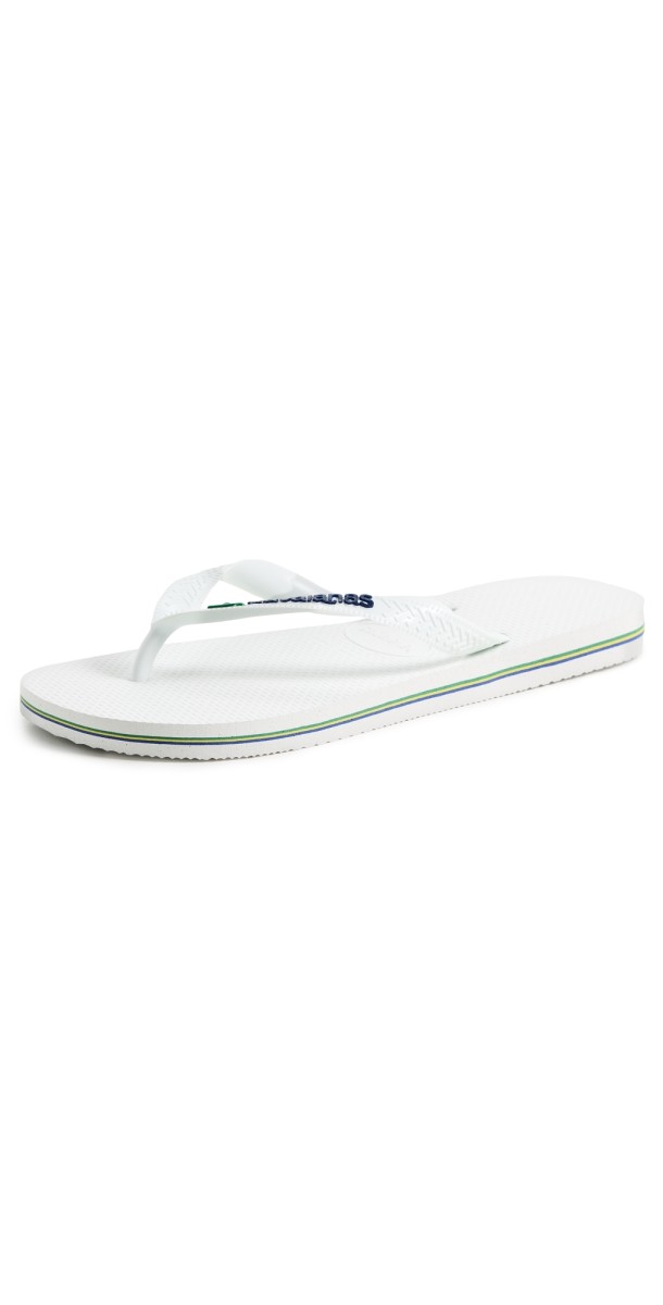 Havaianas Brazil Logo Flip Flops White
