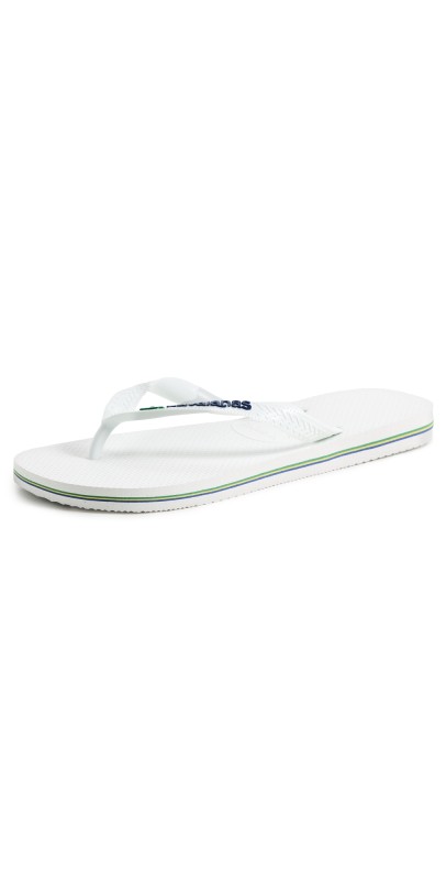 Havaianas Brazil Logo Flip Flops White