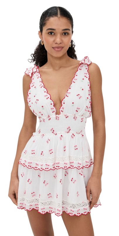 LoveShackFancy Soira Dress Optic White