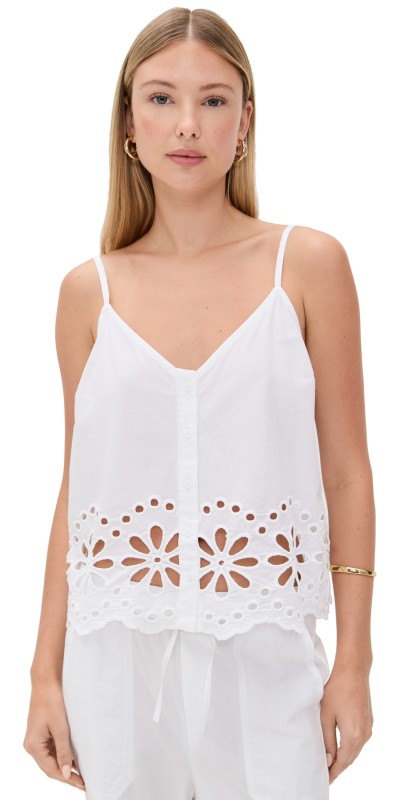 Splendid Emma Eyelet Tank White