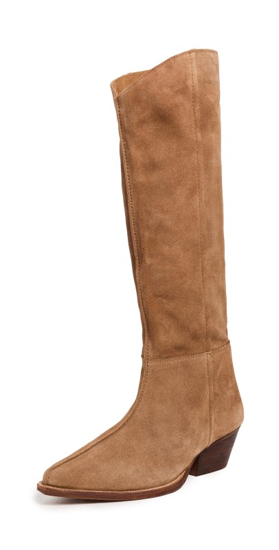 Free People Sway Low Slouch Boots Tan