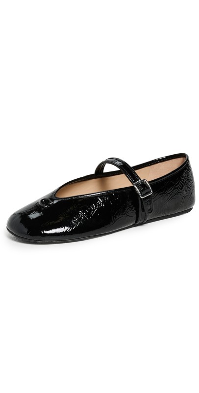 Coach Sculpted C Soft Mary Jane Flats Black