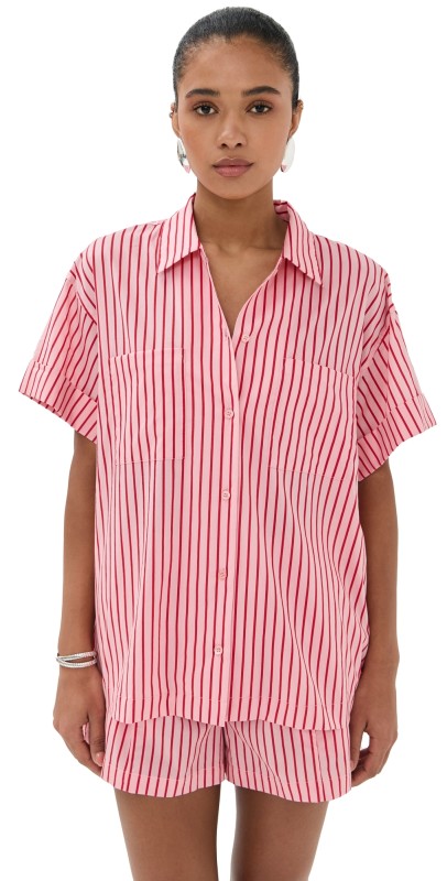 STAUD Channing Top Montauk Stripe