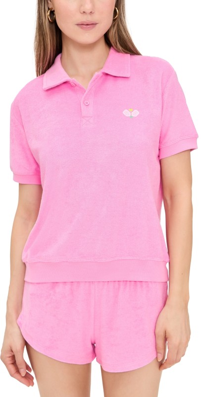 PJ Salvage Terry Polo Bubblegum