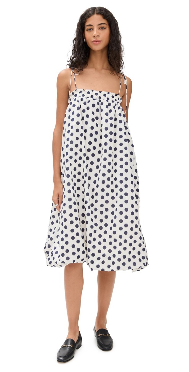 Sea Paulina Polka Dot Bubble Coverup Dress White
