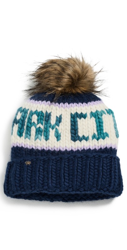 Lele Sadoughi Park City Beanie Navy