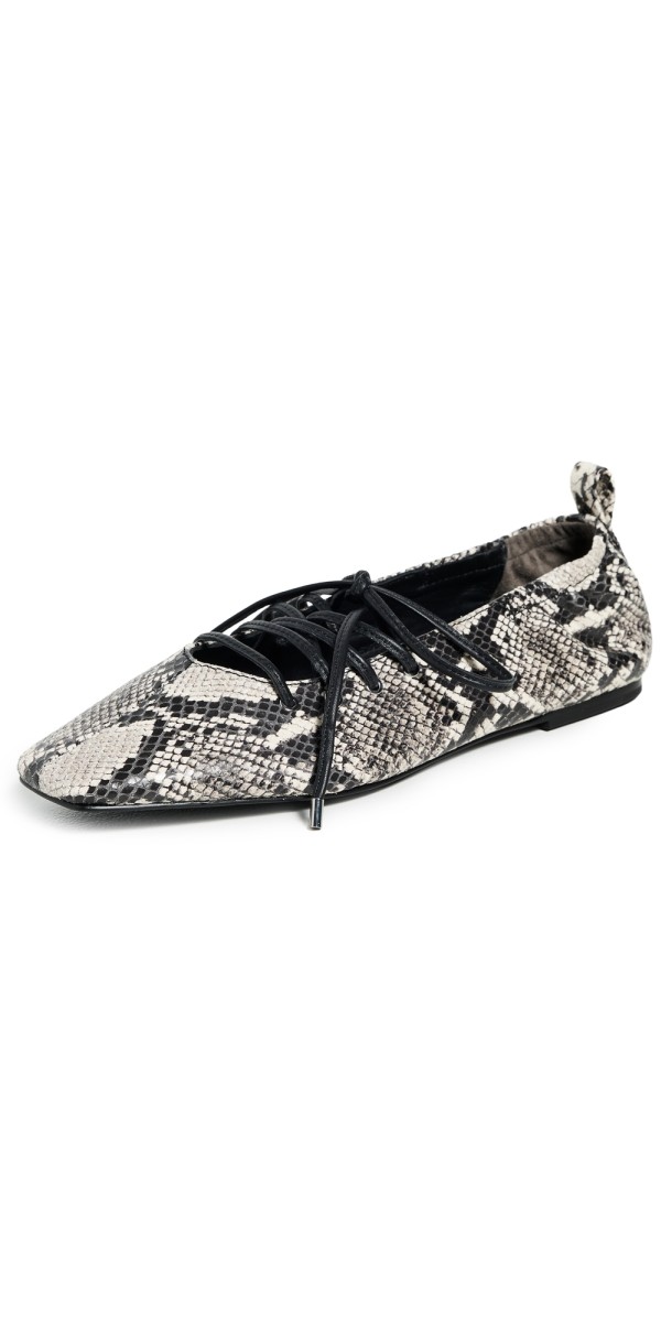 rag & bone Sophia Ballet Flats White Snake
