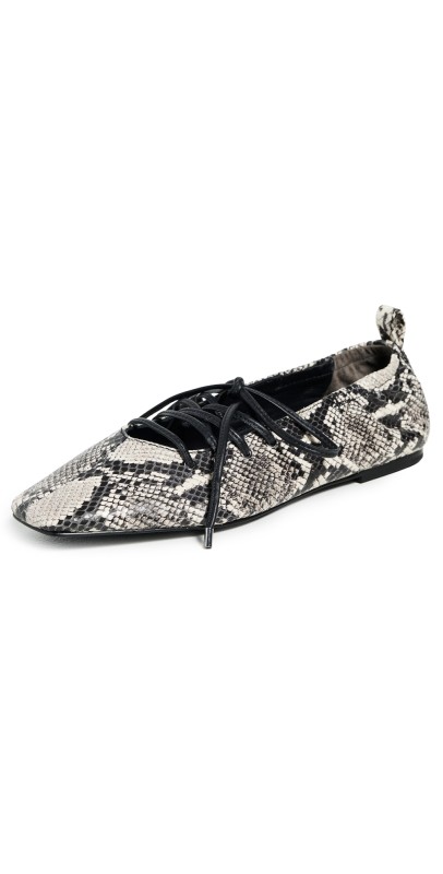 rag & bone Sophia Ballet Flats White Snake