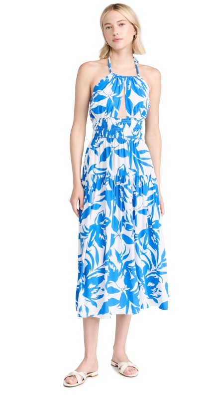MINKPINK Raven Midi Dress Blue Floral