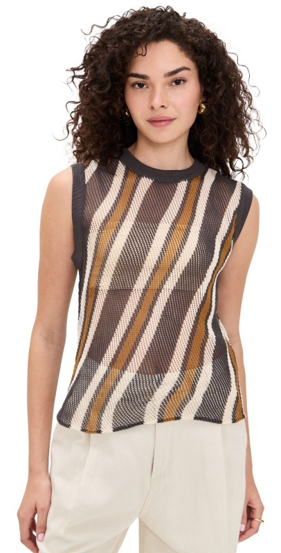 Rachel Comey Rhett Tank Charcoal Multi