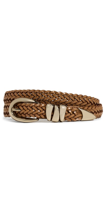 Madewell Woven Triple Metal Keeper Belt Light Caramel