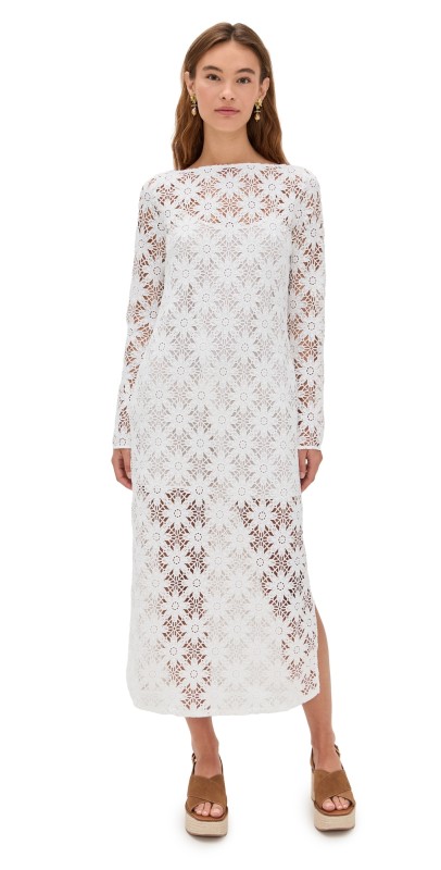 Hill House Home The Eliza Dress White/Daisy Crochet
