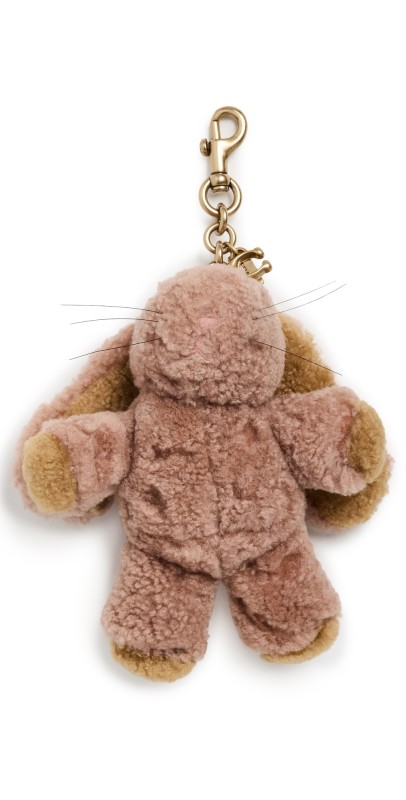 Coach Runway Shearling Bunny Bag Charm Mult