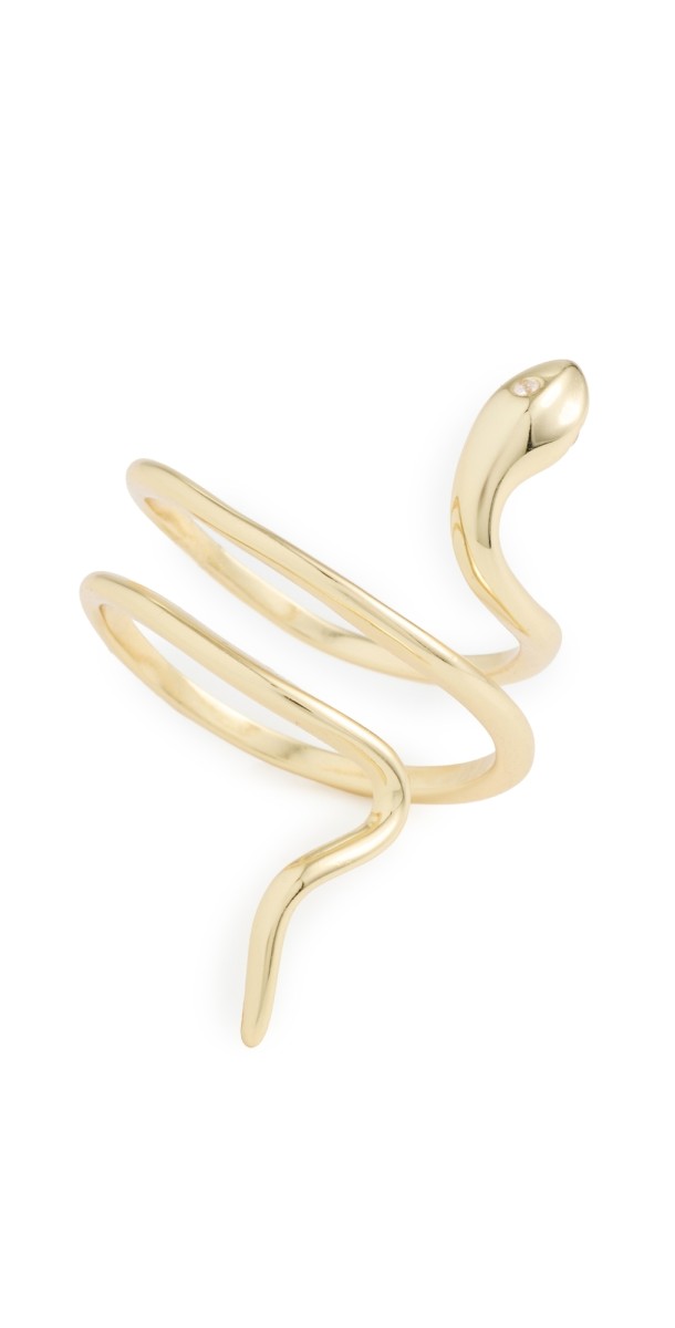 SHASHI Serpent Ring Gold