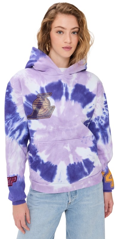 DANNIJOPRO Los Angeles Lakers Tie Dye Hoodie Purple