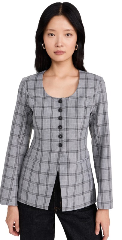 ALIGNE Daphne Scoop Blazer Check