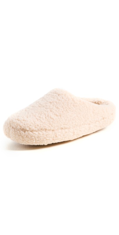 Madewell Sherpa Scuff Slippers Linen