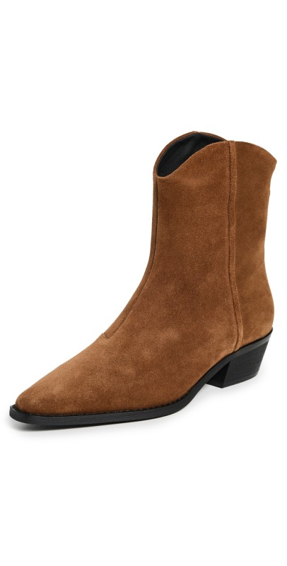 Black Suede Studio Reed Boots Tobacco Suede