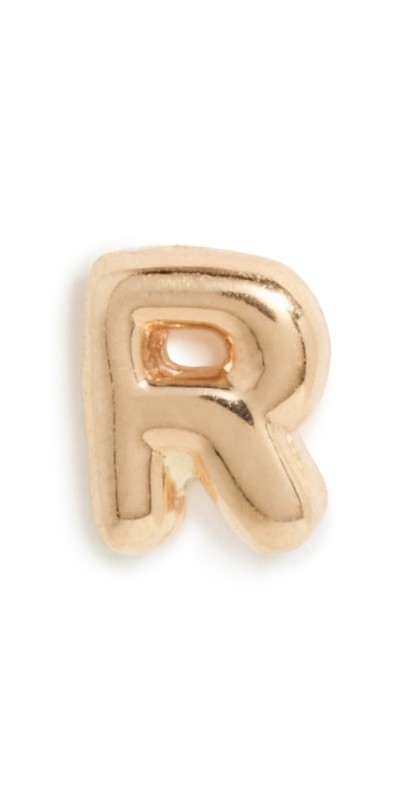 Ariel Gordon Jewelry 14k Mini Helium Initial Stud Earring A