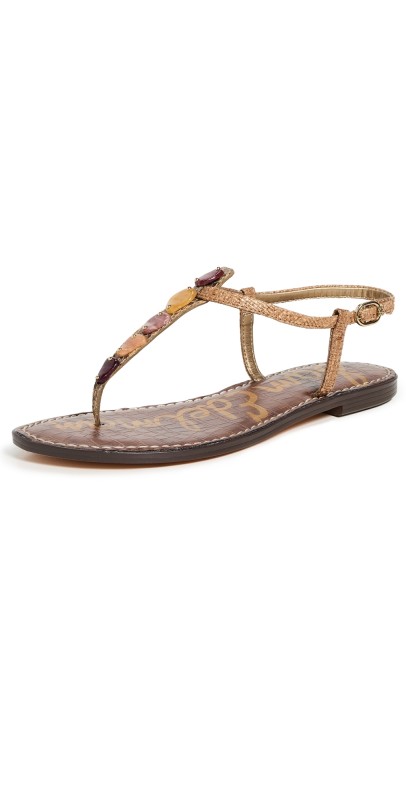 Sam Edelman Gigi Stone Thong Sandals Amber Multi/Cuoio
