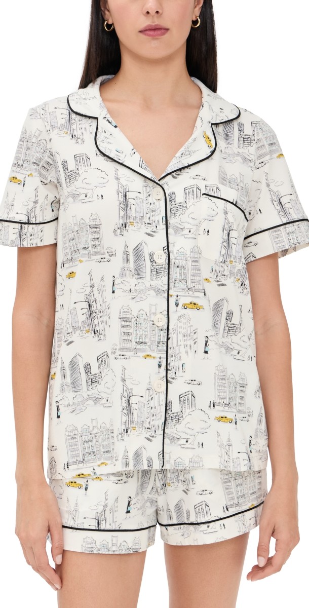 BedHead PJs Short Sleeve Short PJ Set City That Never Sleeps