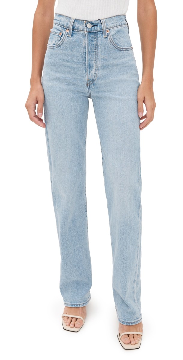 Levi's Ribcage Full Length Jeans Blasted Stone Clean