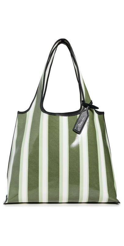 3.1 Phillip Lim Dual Stripe Market Tote Thyme Mult