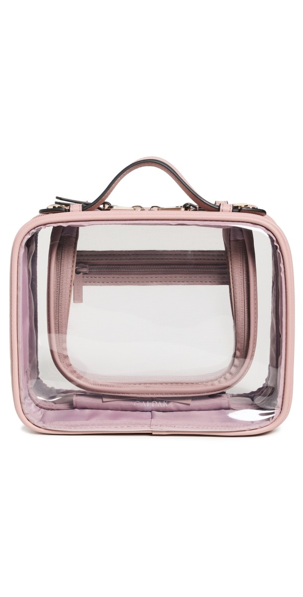 CALPAK Medium Clear Cosmetics Case Mauv