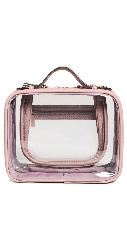 CALPAK Medium Clear Cosmetics Case Mauv
