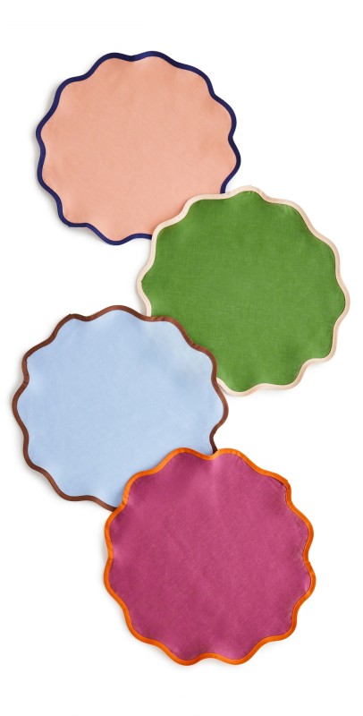 La Double J Cloud Tablemat Set of 4 Rainbow Mixed
