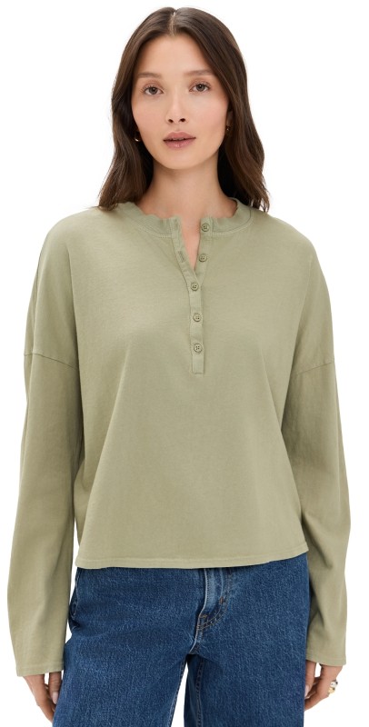 ASKK NY Relaxed Henley Pistachio