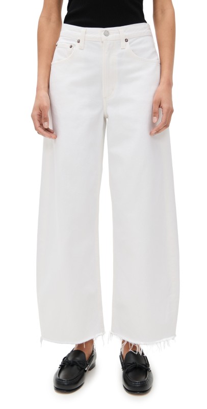 AGOLDE Low Curve Fray Jeans Milkshake