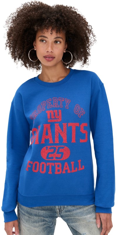 Junk Food Giants Property Crew Fleece Sweatshirt Royal