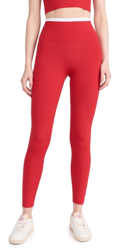 Splits59 Dual High Waist Airweight 7/8 Leggings Pirate Red/White