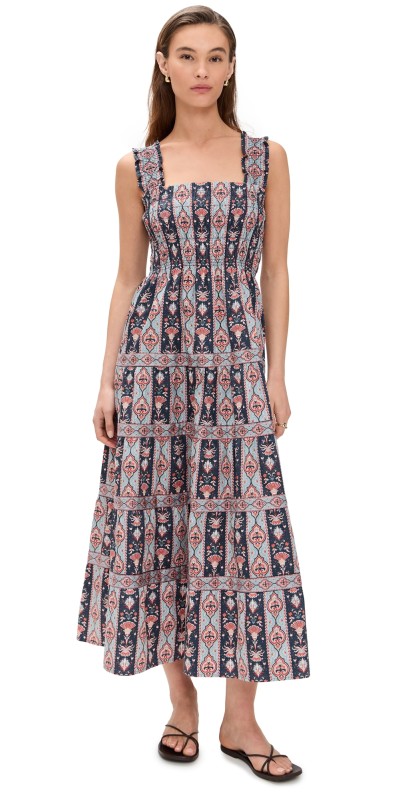 Hill House Home The Kimmy Maxi Nap Dress Emma Stripe/Navy Multi