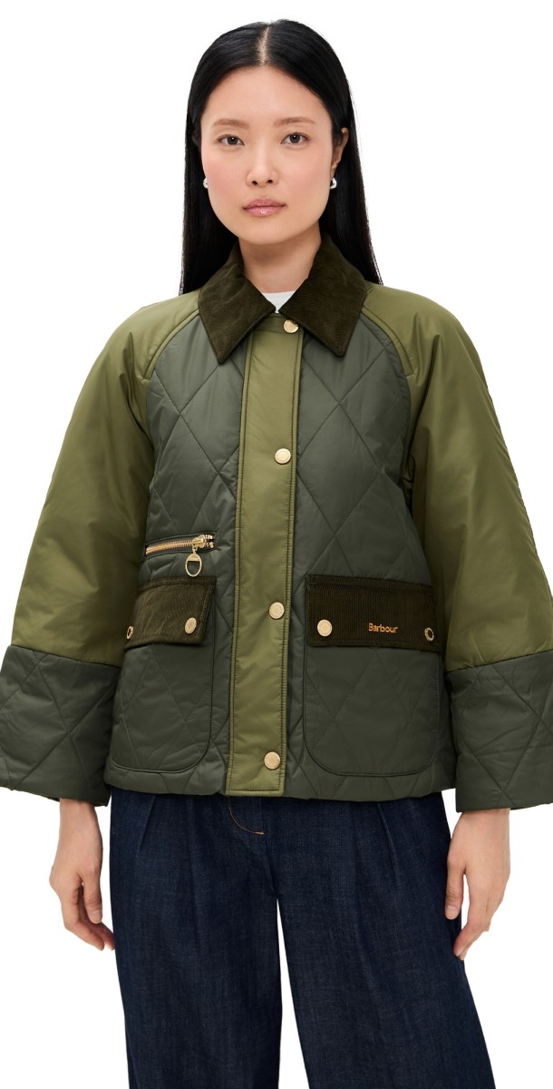 Barbour Martha Quilted Jacket Olive/Dark Moss/Ancient Tartan