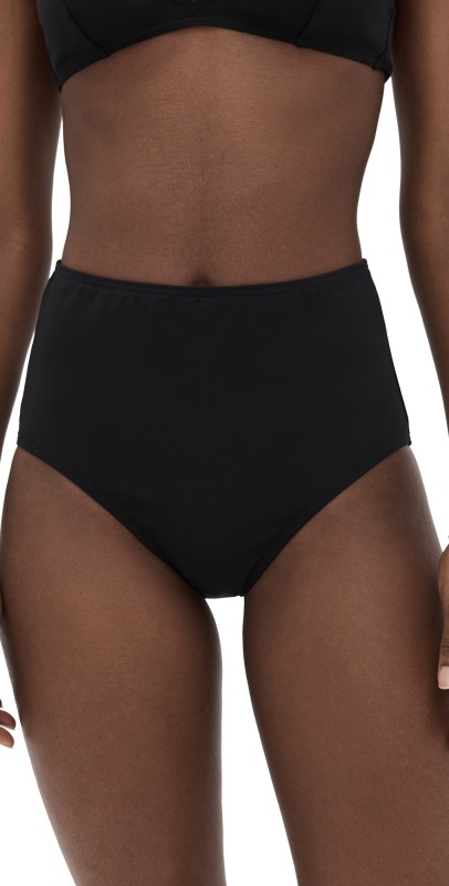 Nili Lotan High Waisted Bikini Bottoms Black